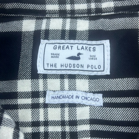 Great Lakes The Hudson Polo Flannel Button Down Shirt S127-25 - Picture 2 of 3